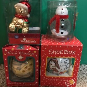 Bundle of 4 Miscellaneous Christmas Ornaments NWT